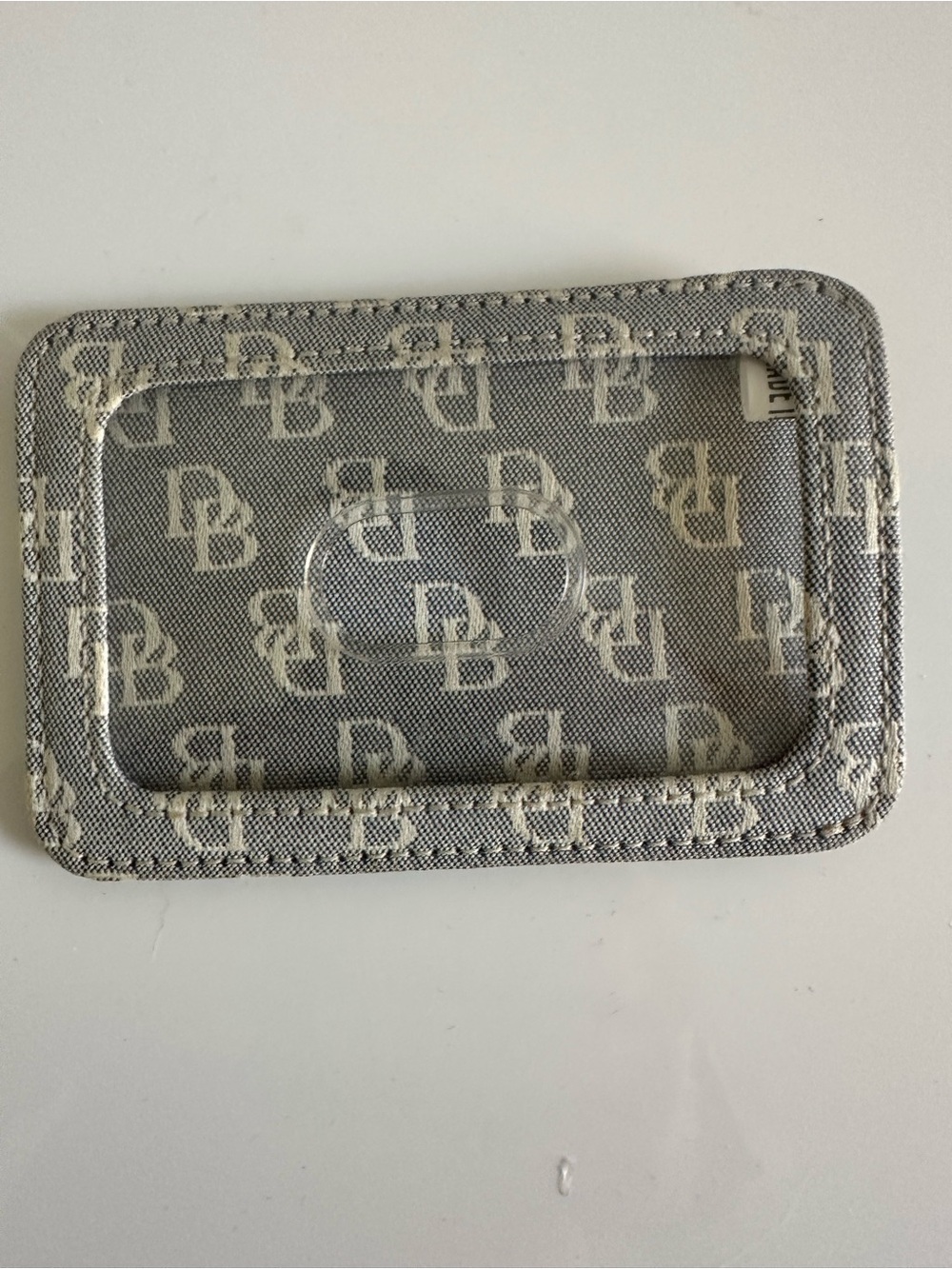 Dooney & Bourke Gray Monogram ID & Card Holder